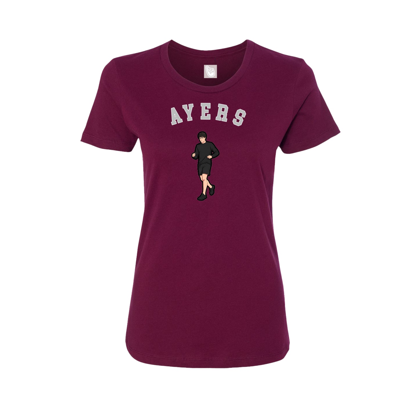 Fitted Women's Tee — Shirsey Arch in Maroon