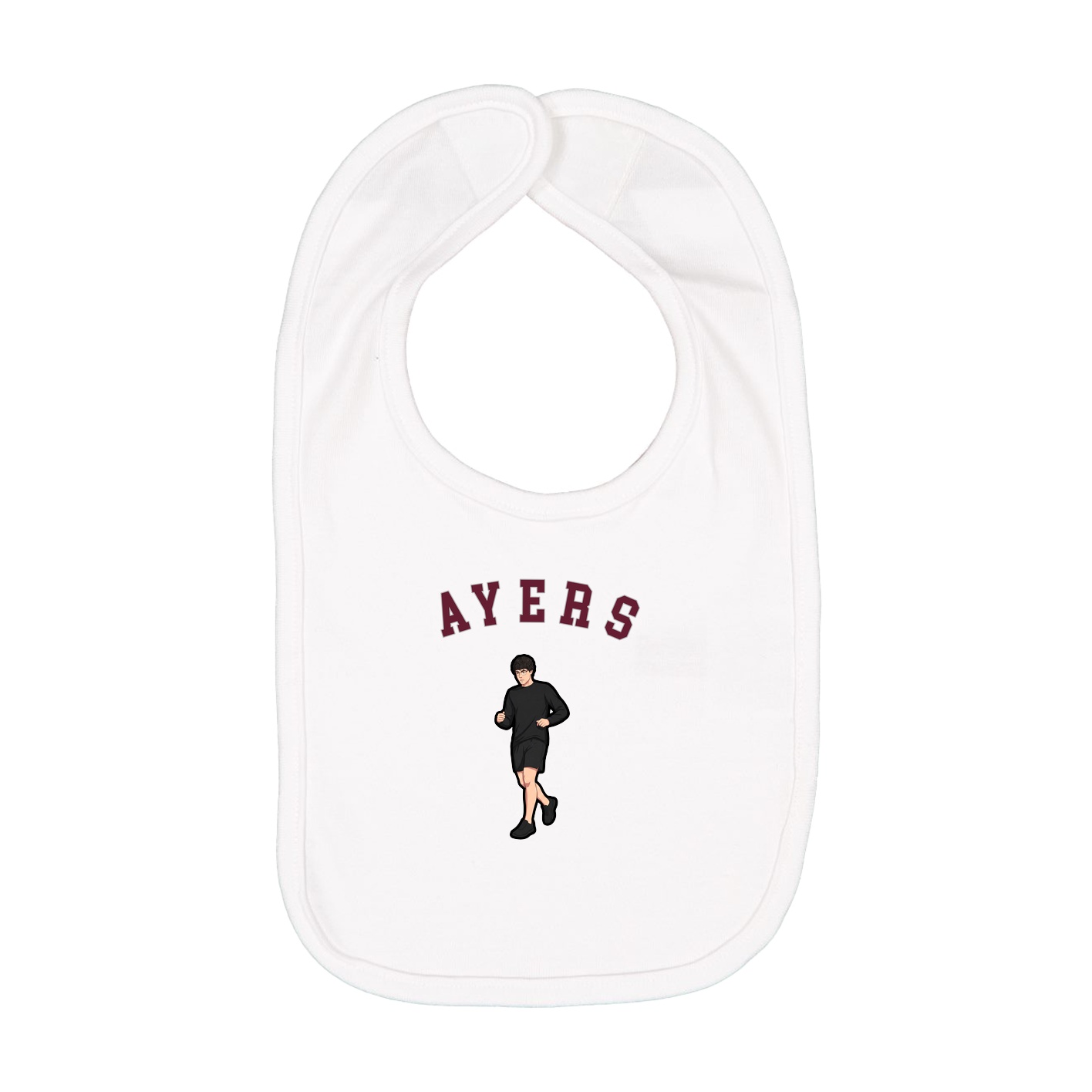 Infant Bib — Shirsey Arch in White