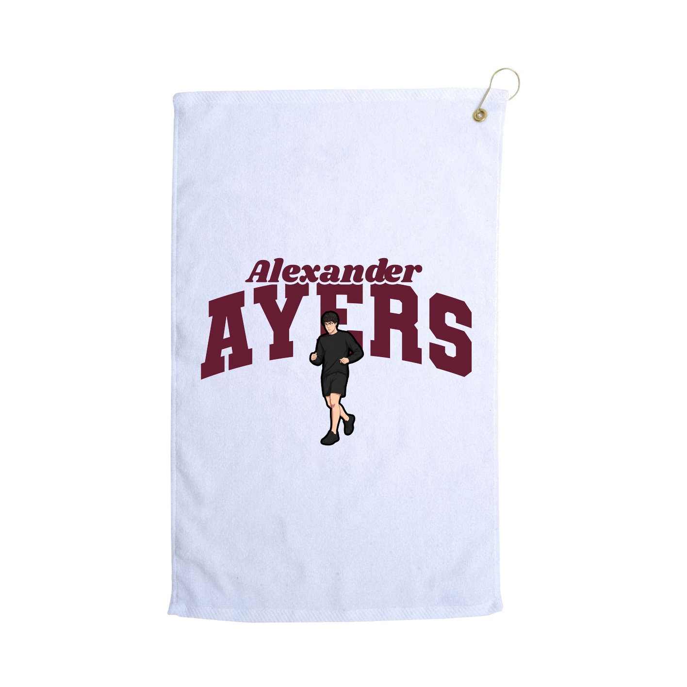 Golf Towel — Signature Arch in White
