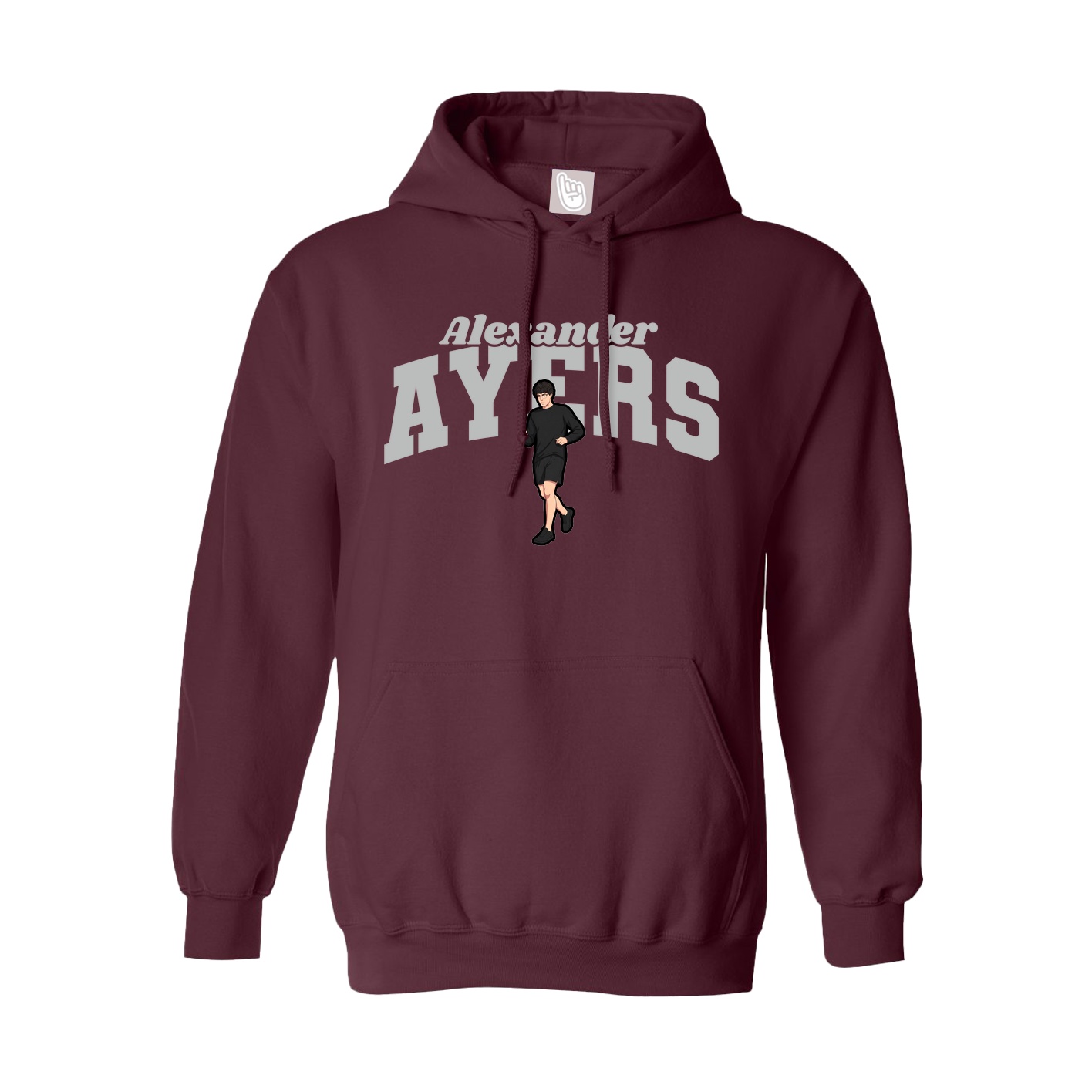 Hoodie — Signature Arch in Maroon