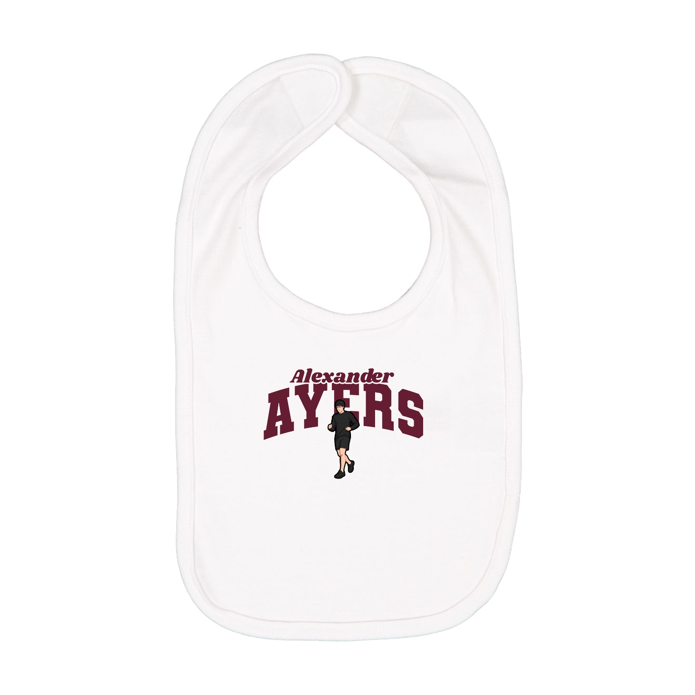 Infant Bib — Signature Arch in White