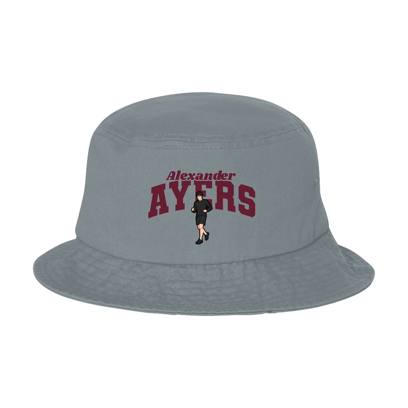 Bucket Cap — Signature Arch in Grey