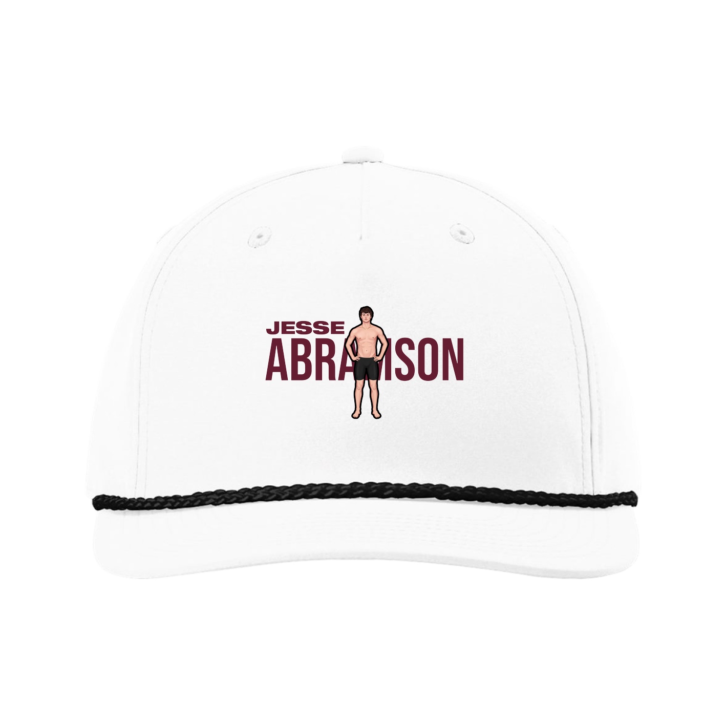 Five-Panel Classic Rope Cap — Player Name in White