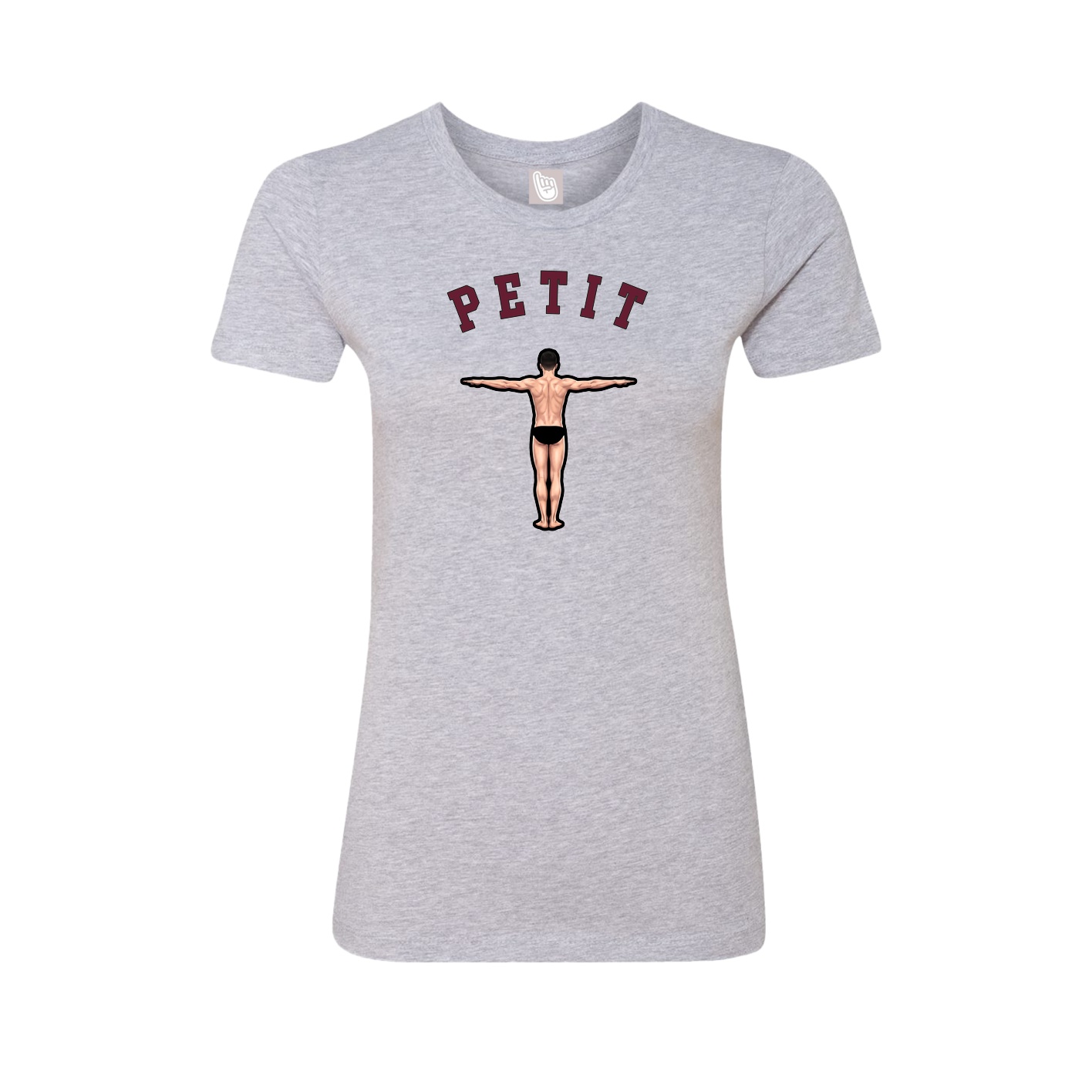 Fitted Women's Tee — Shirsey Arch in Grey
