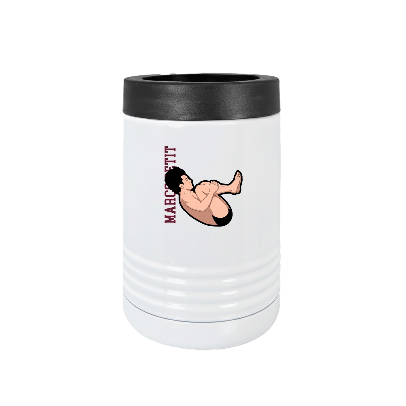 Beverage Holder — Name Vertical in White