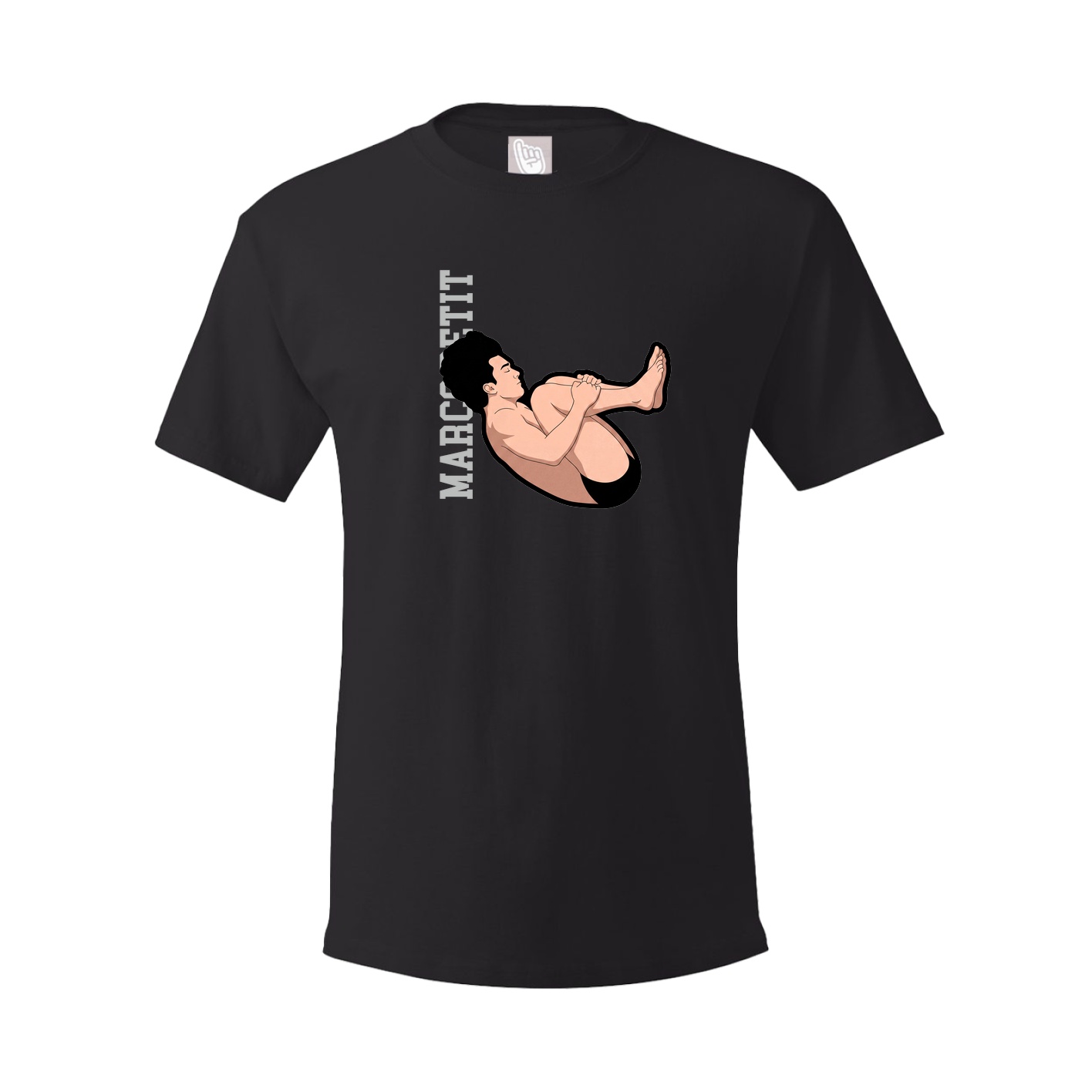 Youth Tee — Name Vertical in Black