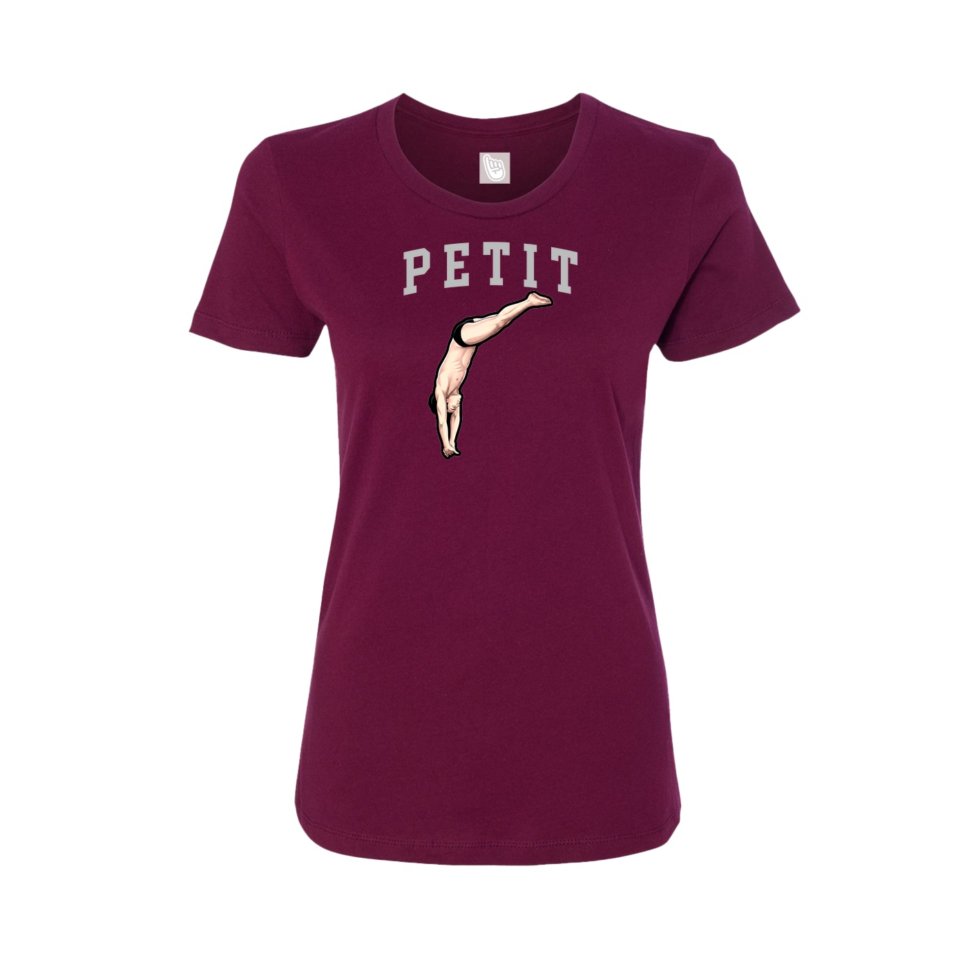 Fitted Women's Tee — Shirsey in Maroon