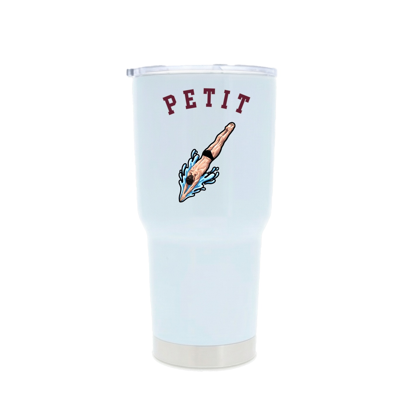 30oz Stainless Steel Tumbler — Shirsey Arch in White