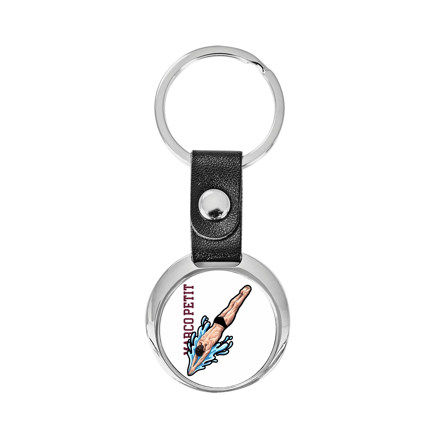 Key Chain — Name Vertical in Classic