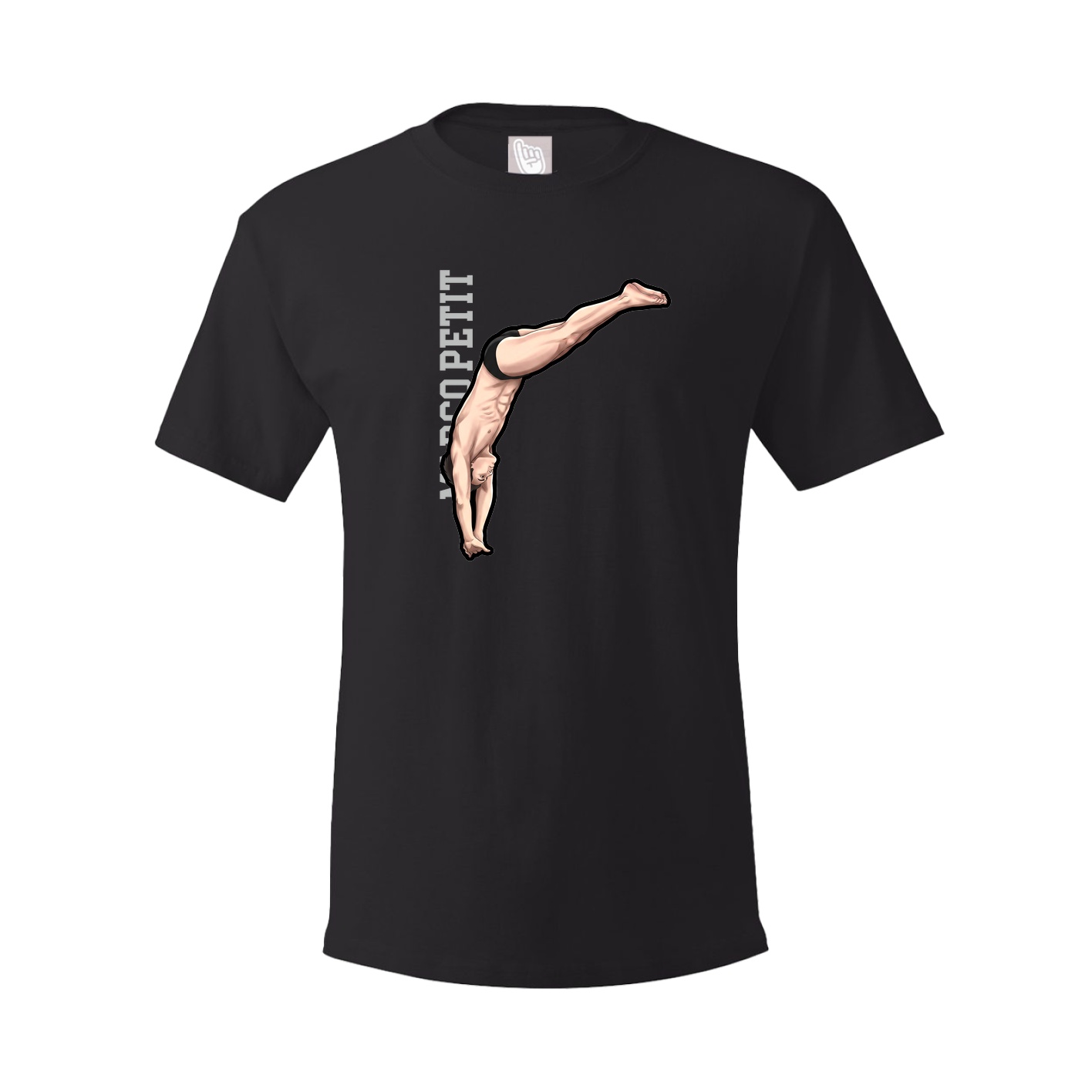 Tee — Name Vertical in Black