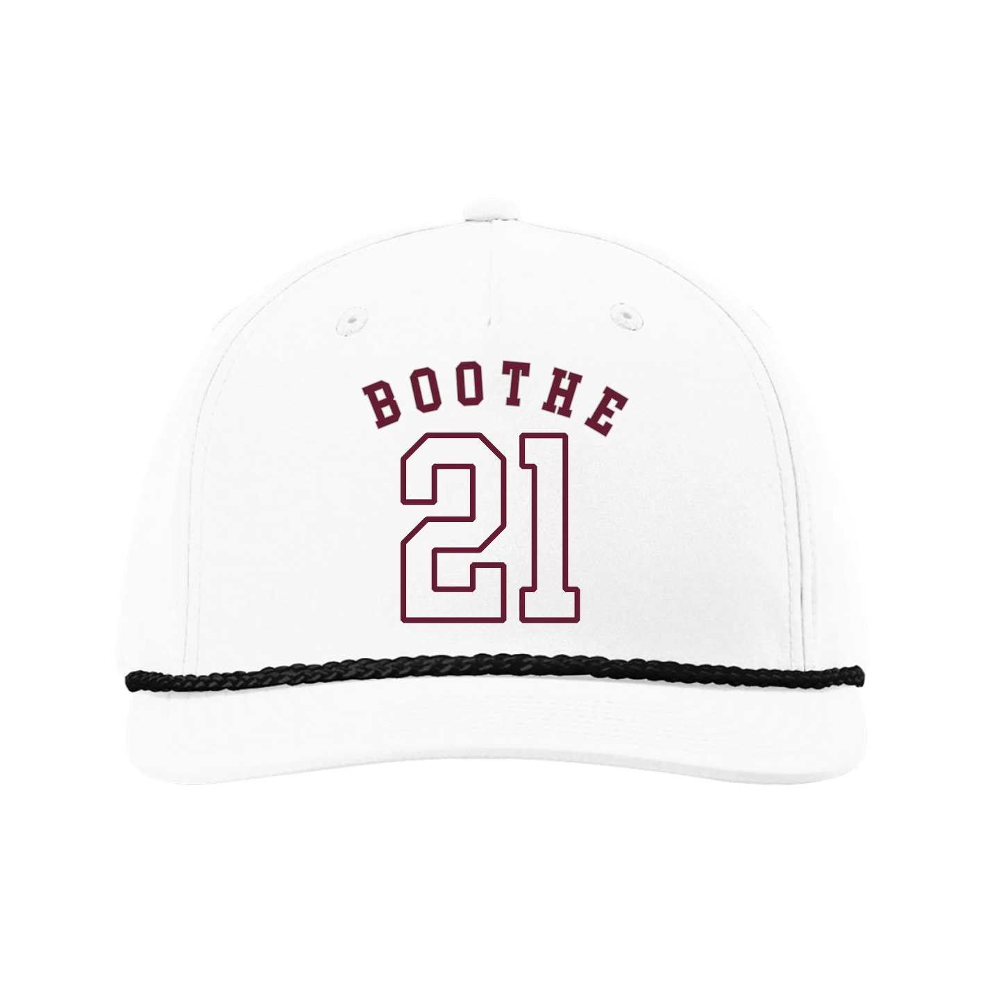 Five-Panel Classic Rope Cap — Shirsey Arch in White