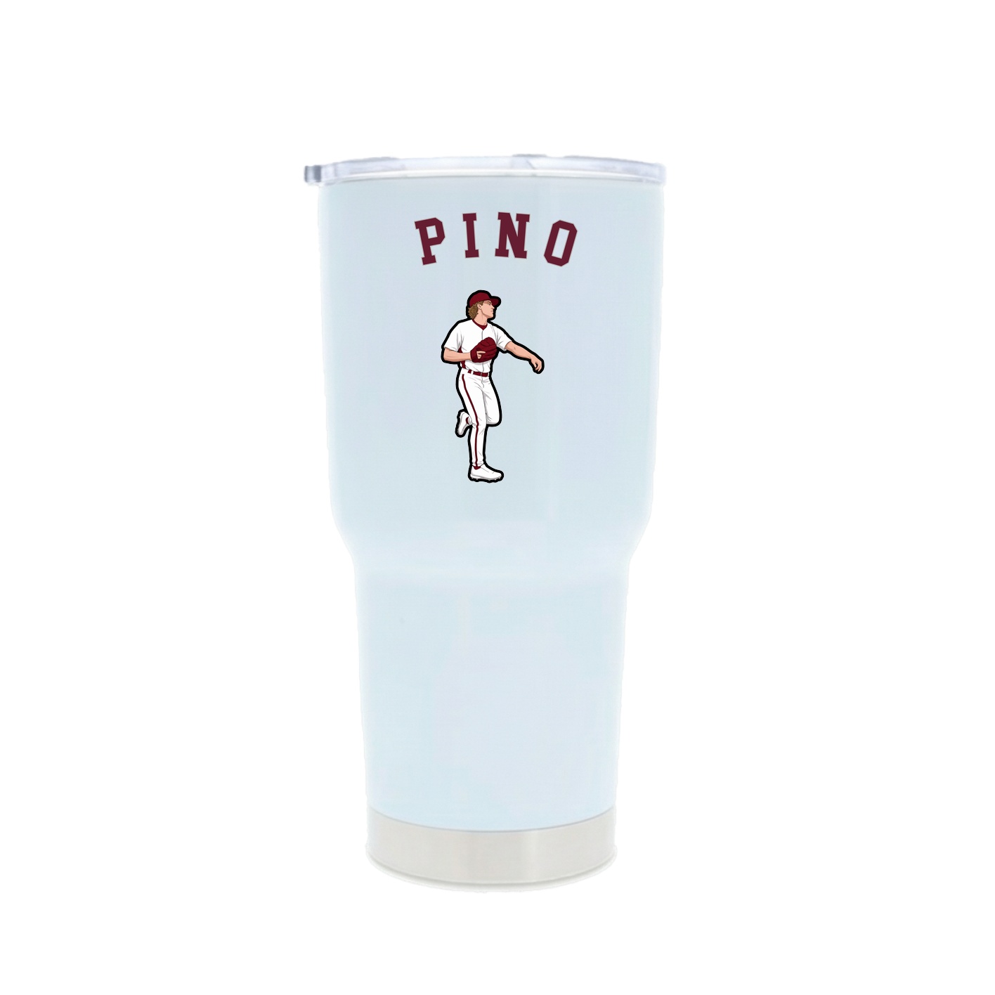 30oz Stainless Steel Tumbler — Shirsey Arch in White