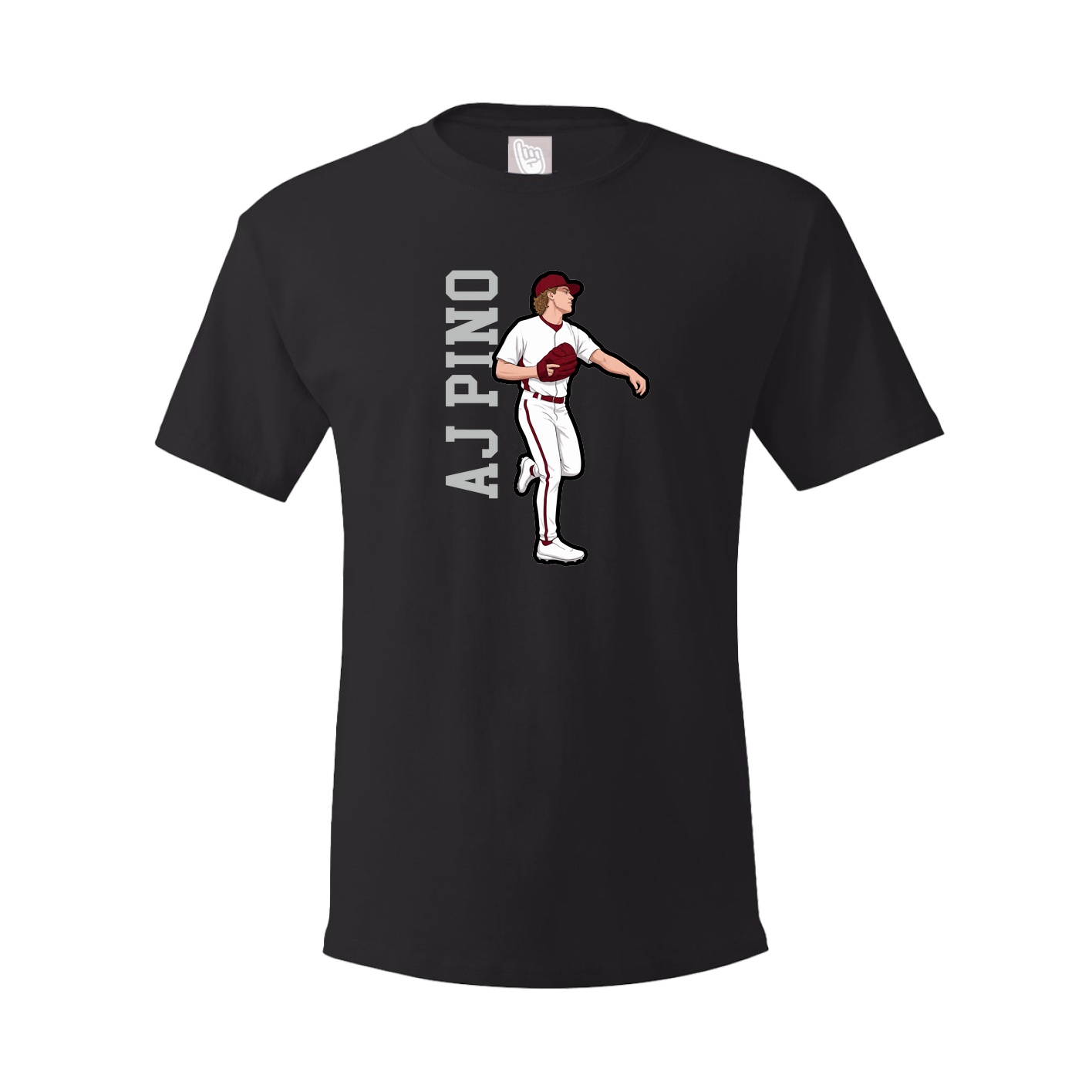 Youth Tee — Name Vertical in Black