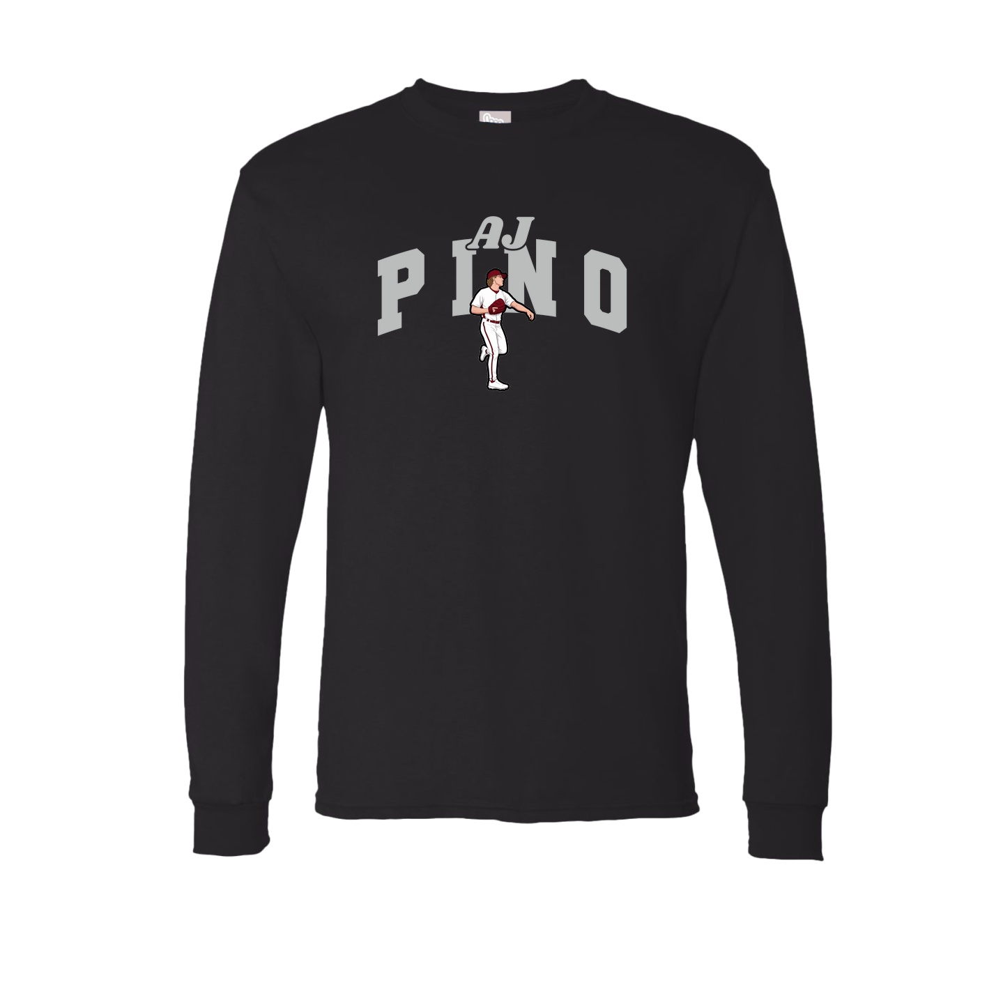 Long Sleeve Tee — Signature Arch in Black
