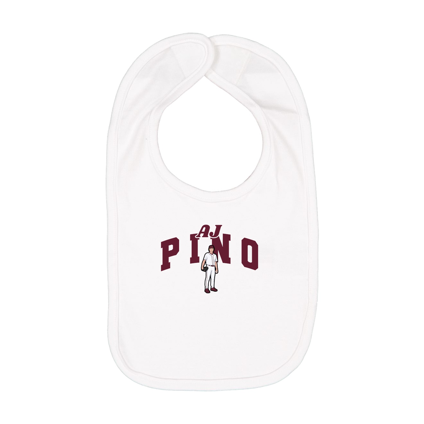Infant Bib — Signature Arch in White