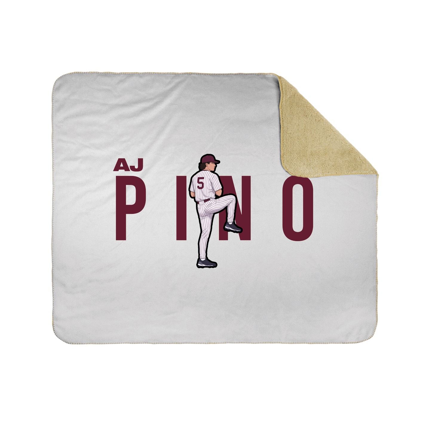 Throw Blanket — Player Name in White