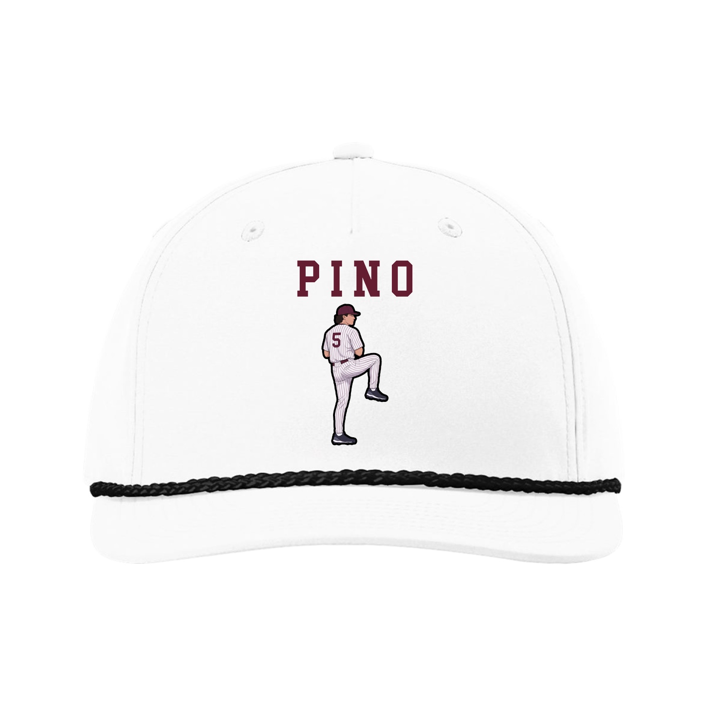 Five-Panel Classic Rope Cap — Shirsey in White