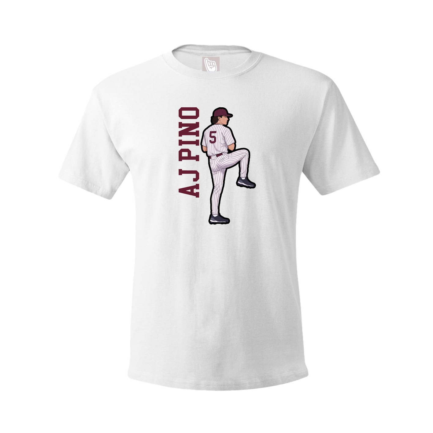 Youth Tee — Name Vertical in White