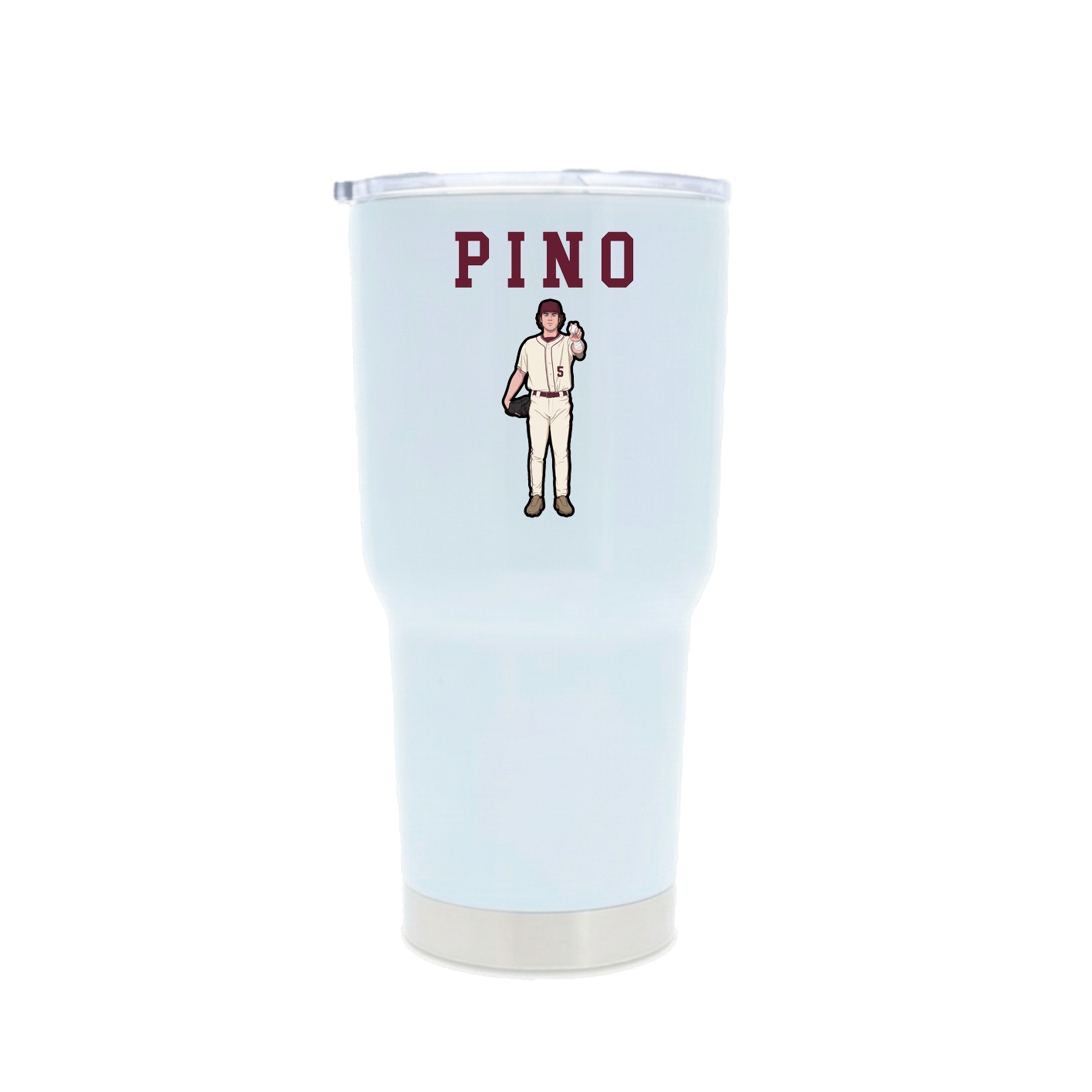 30oz Stainless Steel Tumbler — Shirsey in White