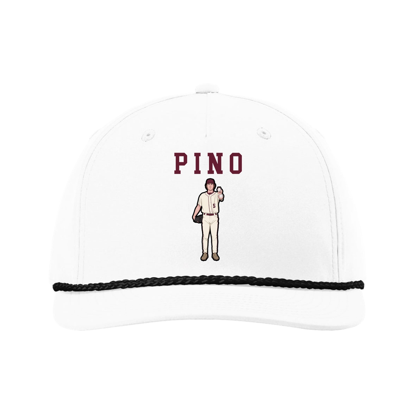 Five-Panel Classic Rope Cap — Shirsey in White