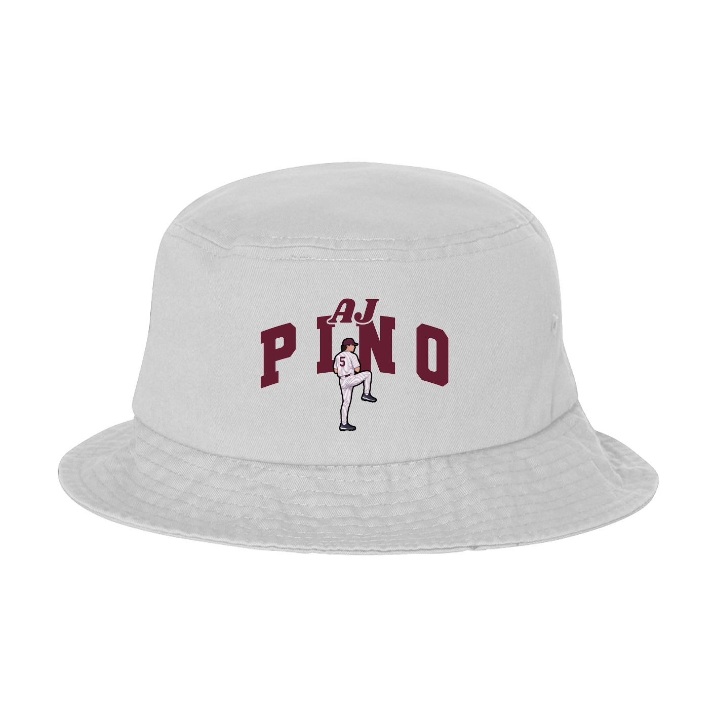Bucket Cap — Signature Arch in White