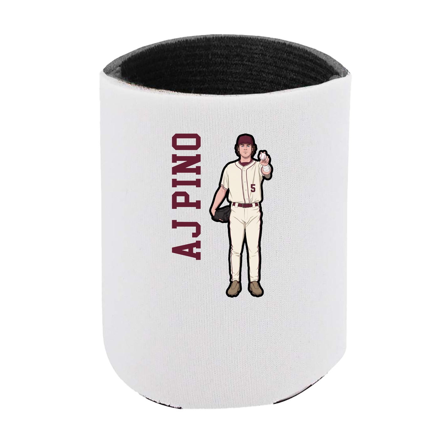 Can Holder — Name Vertical in White