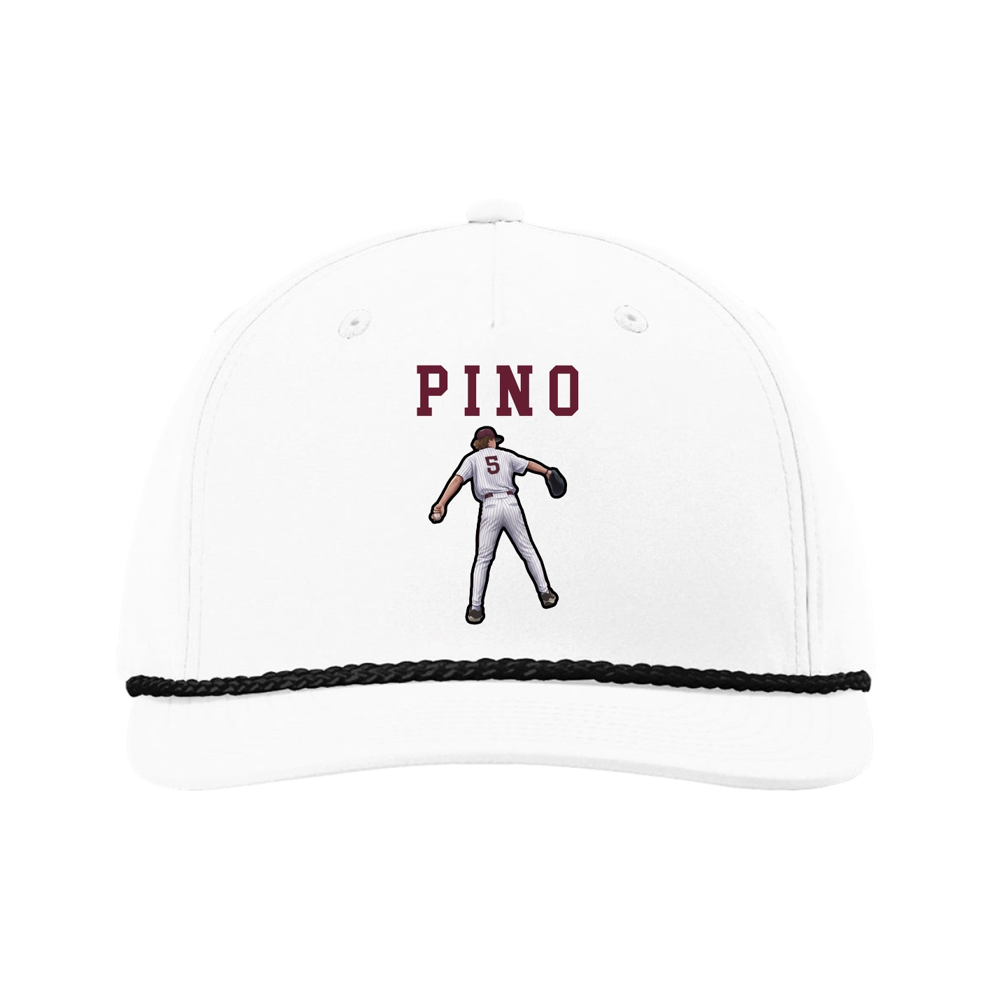 Five-Panel Classic Rope Cap — Shirsey in White