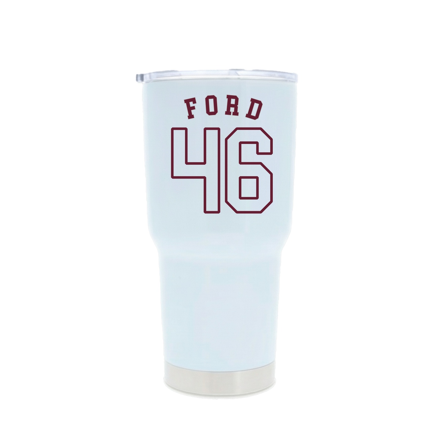 30oz Stainless Steel Tumbler — Shirsey Arch in White