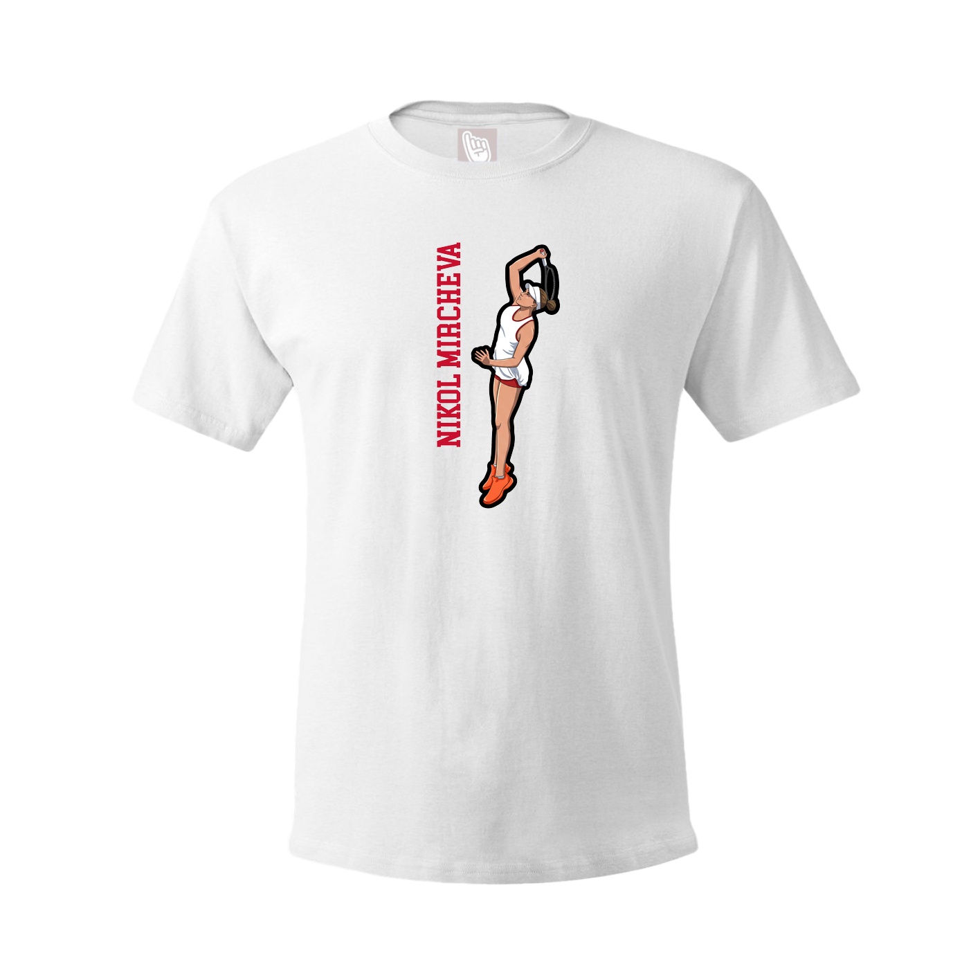 Tee — Name Vertical in White