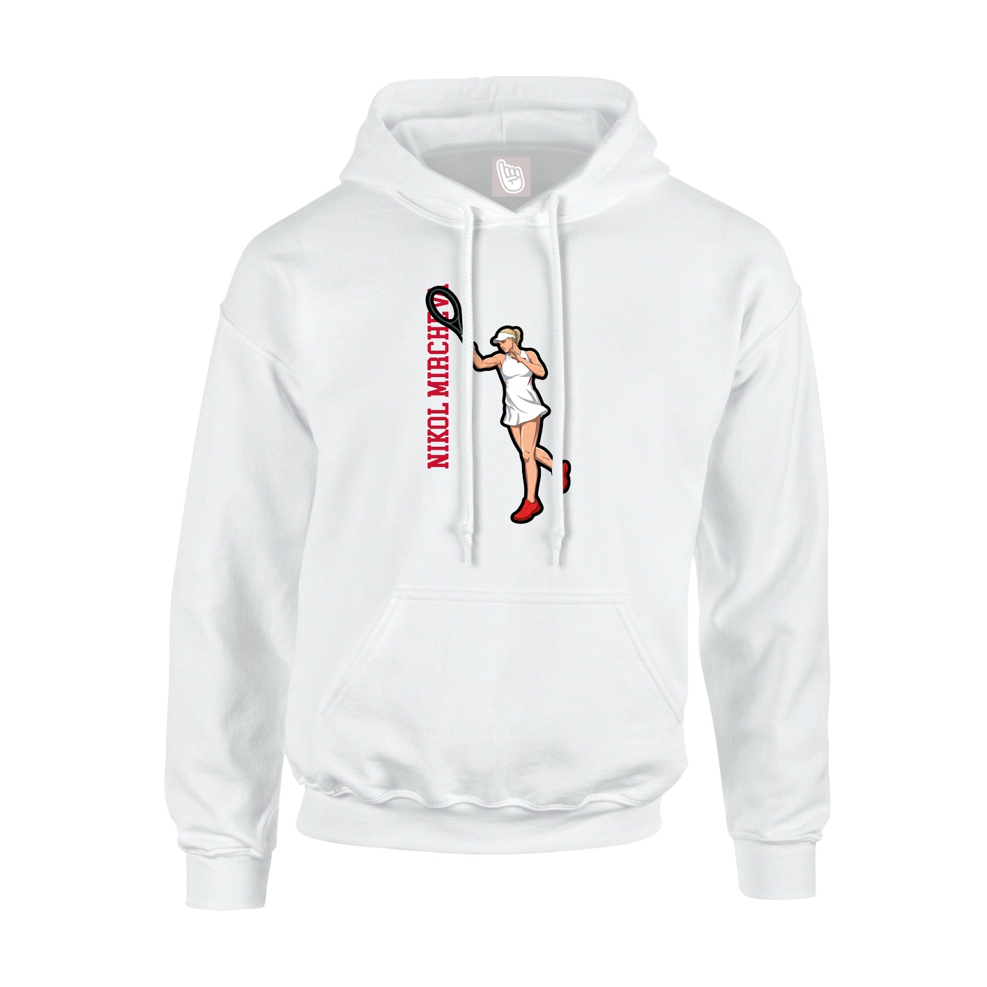 Youth Hoodie — Name Vertical in White
