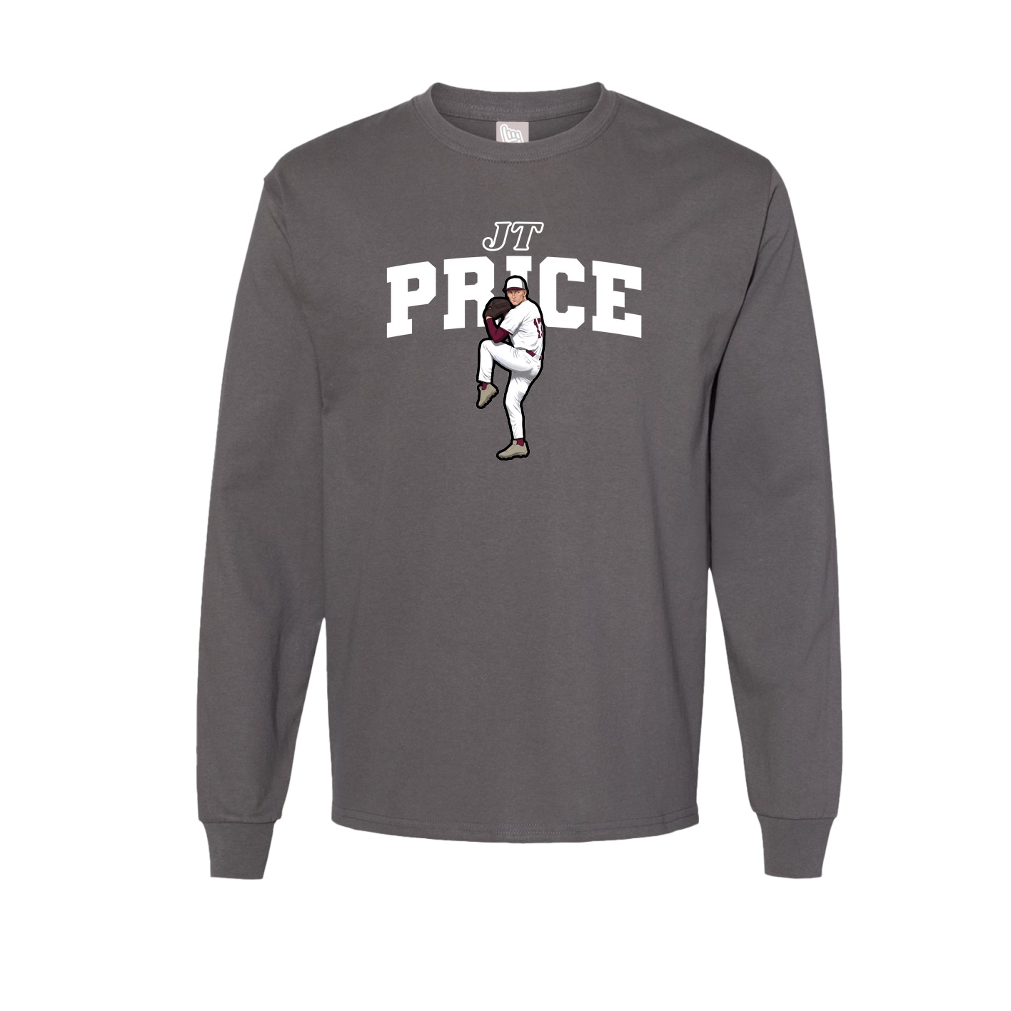 Long Sleeve Tee — Name Arch in Grey