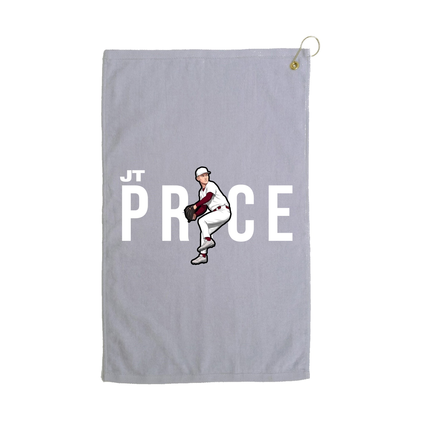 Golf Towel — Player Name in Grey