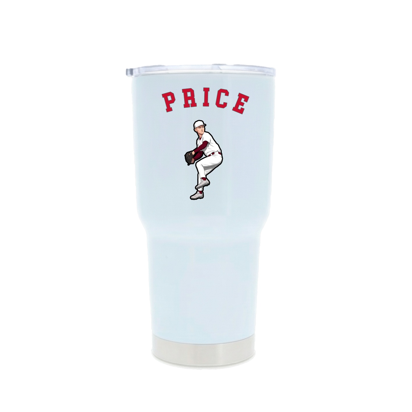30oz Stainless Steel Tumbler — Shirsey Arch in White