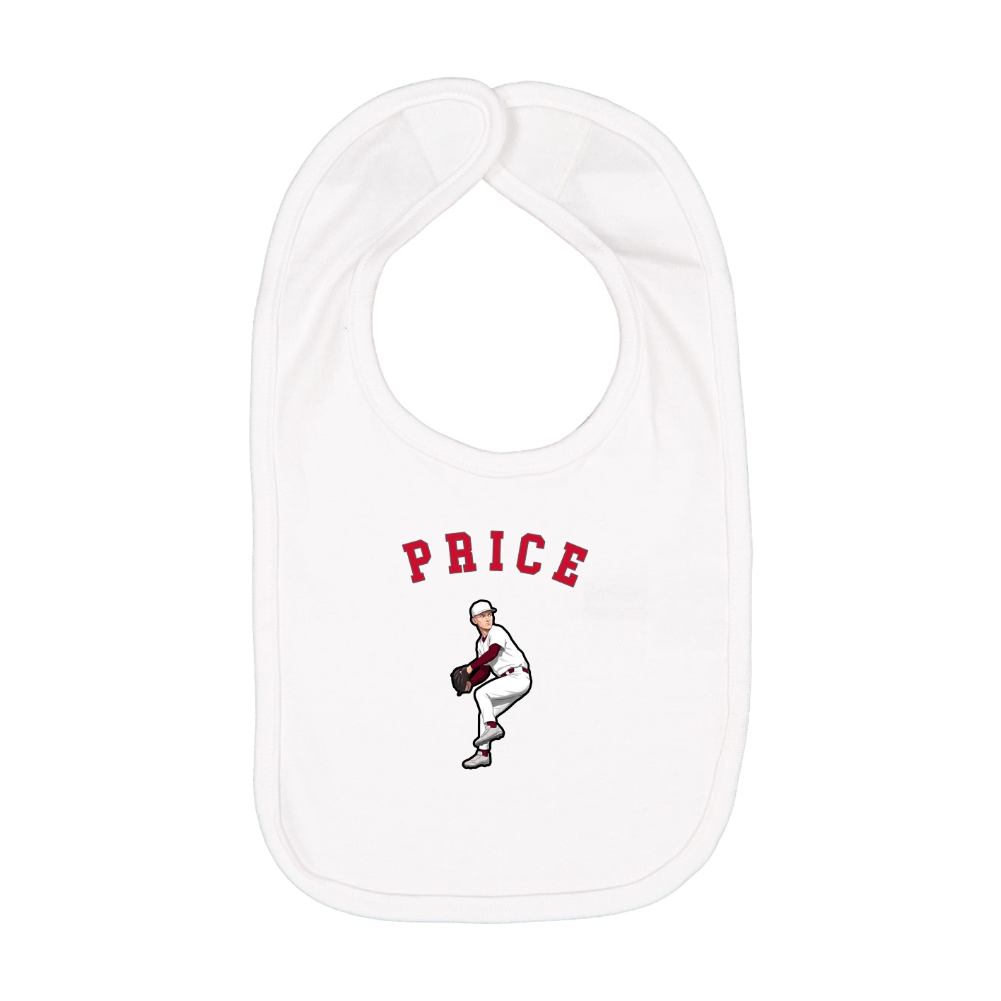 Infant Bib — Shirsey Arch in White
