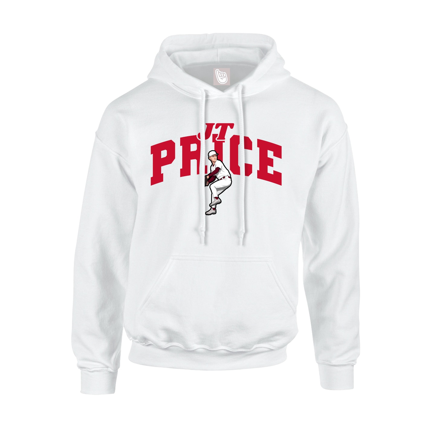 Hoodie — Signature Arch in White