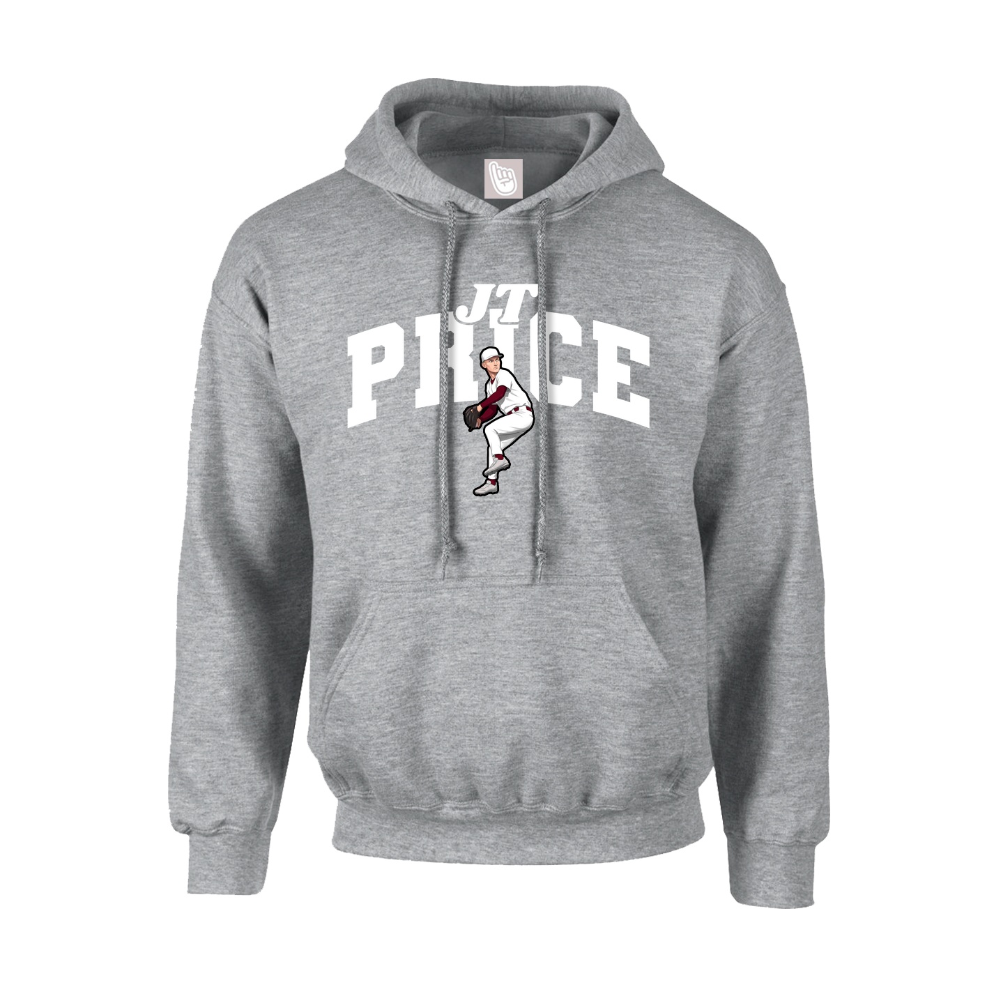 Youth Hoodie — Signature Arch in Grey