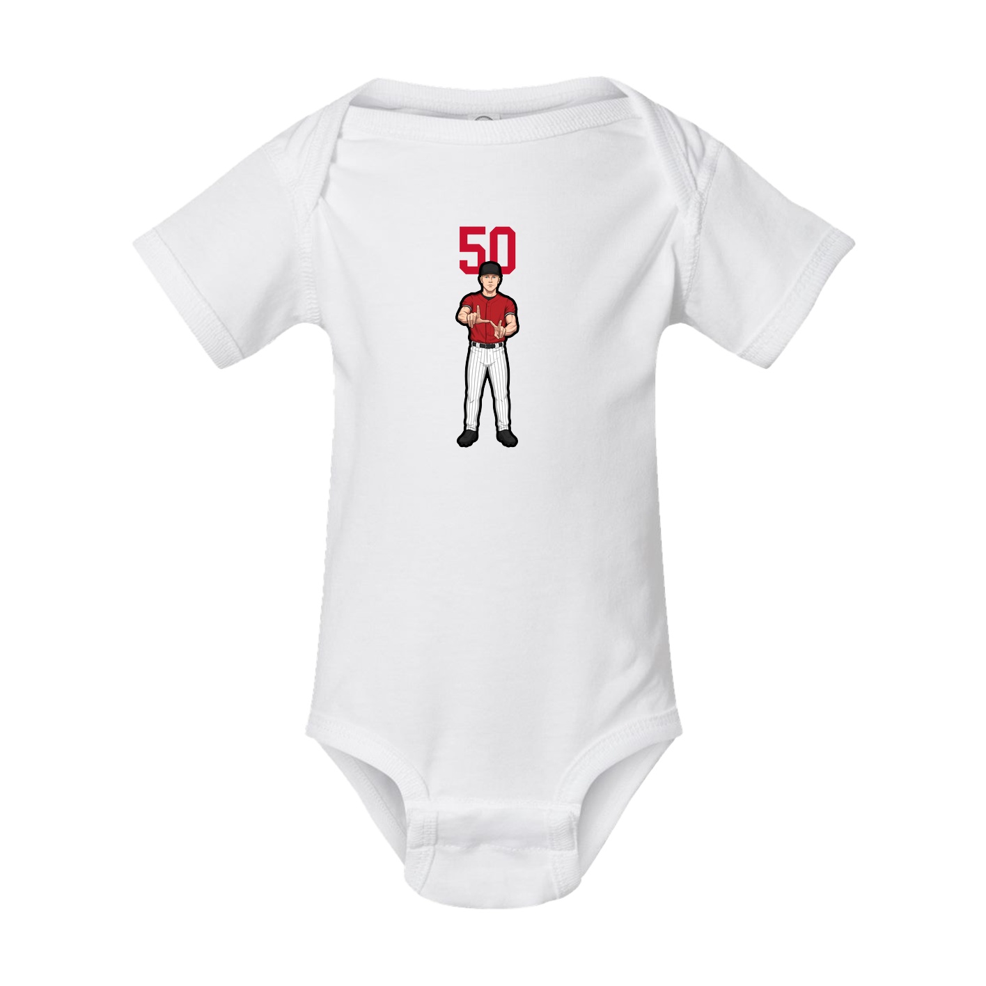 Baby Onesie — Number Top in White