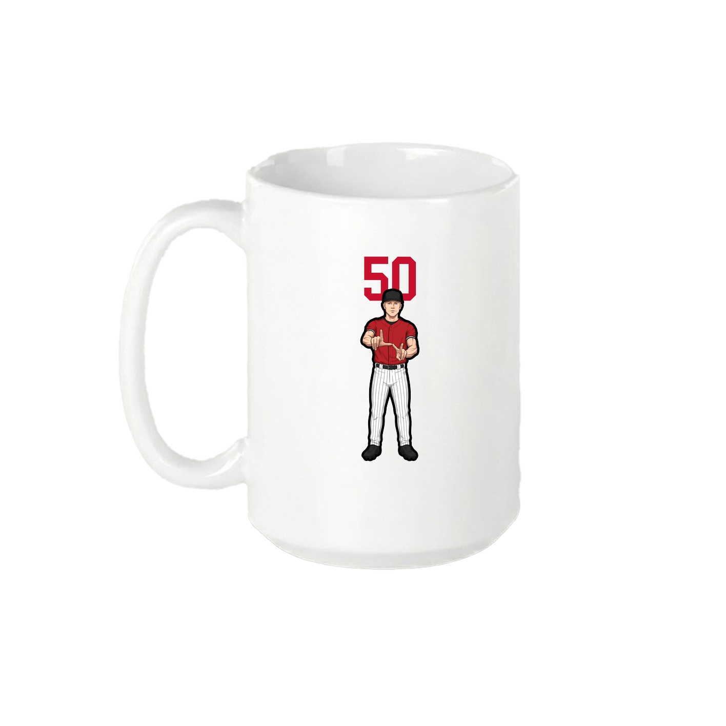 15oz Coffee Mug — Number Top in White