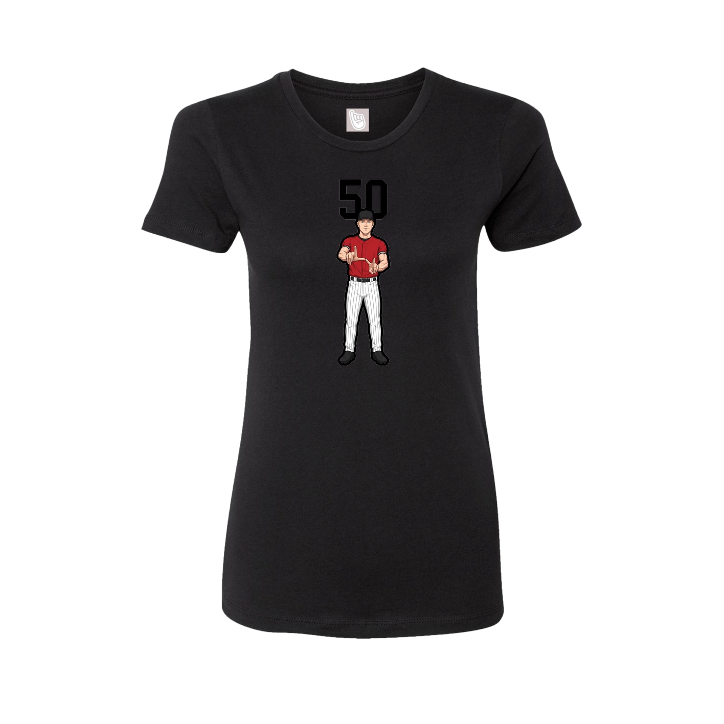 Womens Tee — Number Top in Black