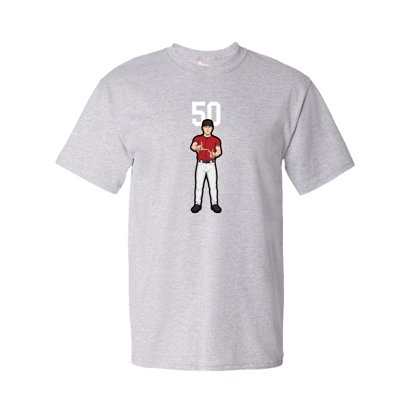 Youth Tee — Number Top in Grey