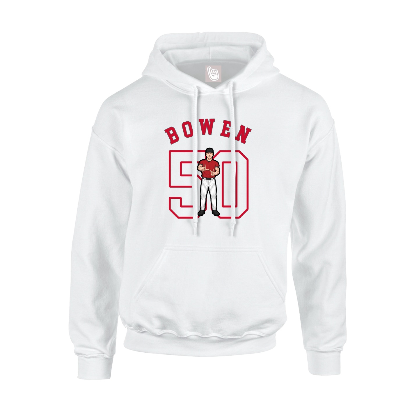 Youth Hoodie — Shirsey Arch in White