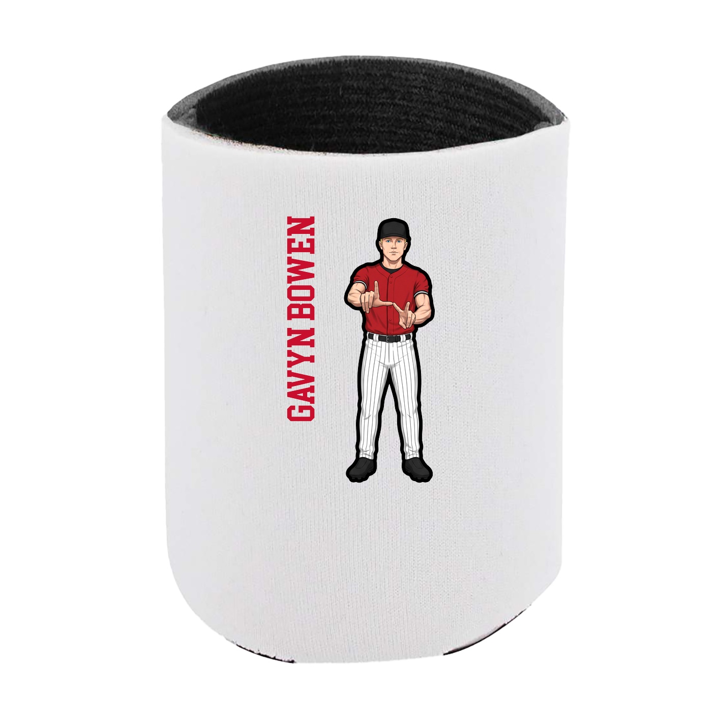 Can Holder — Name Vertical in White