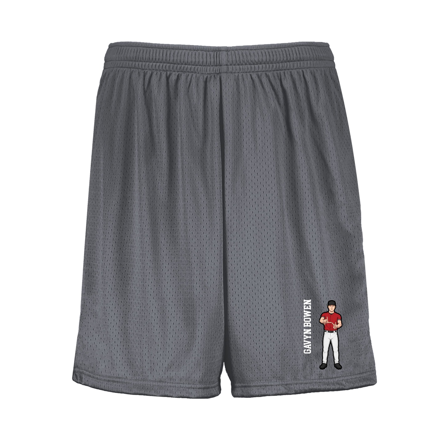Shorts — Name Vertical in Grey
