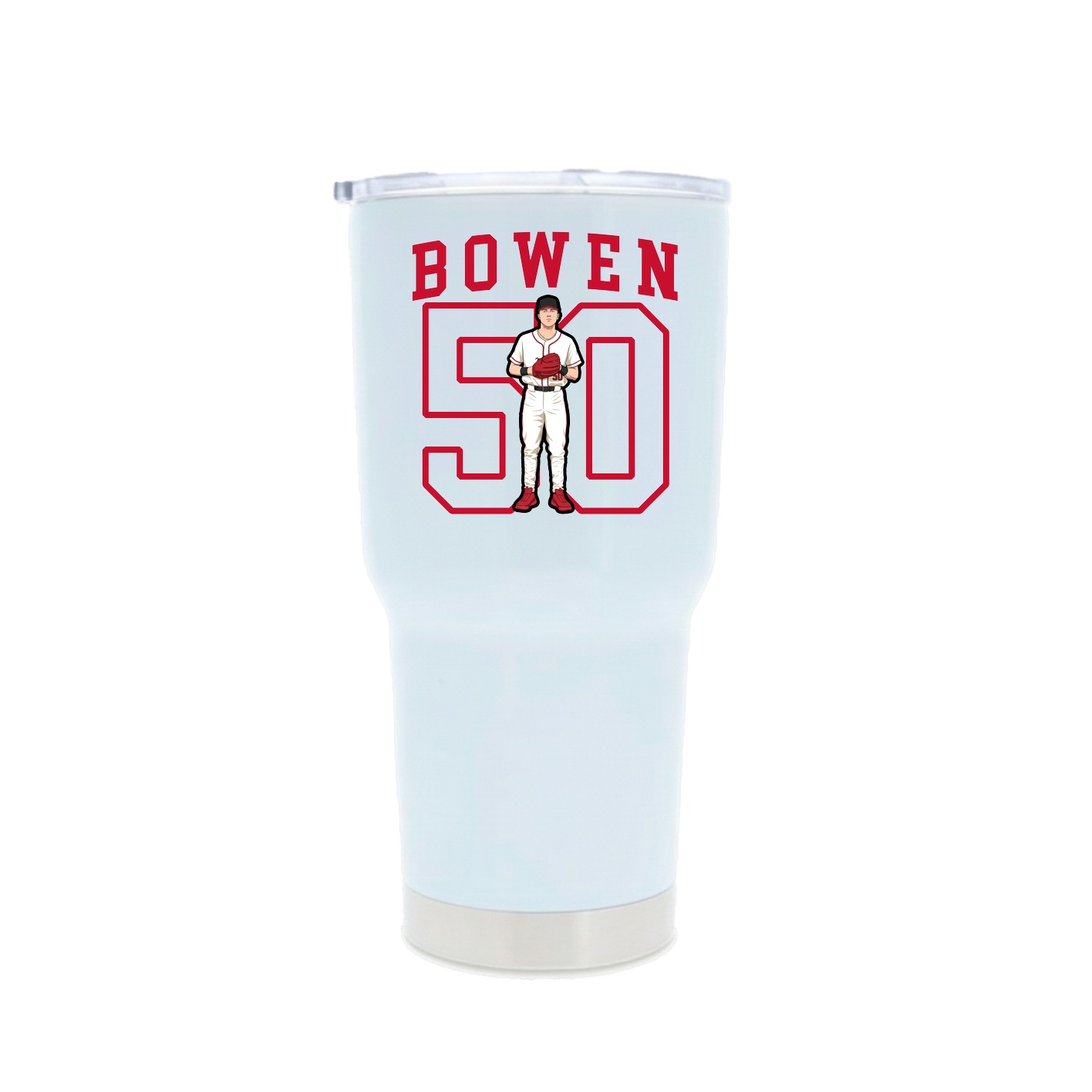 30oz Stainless Steel Tumbler — Shirsey in White