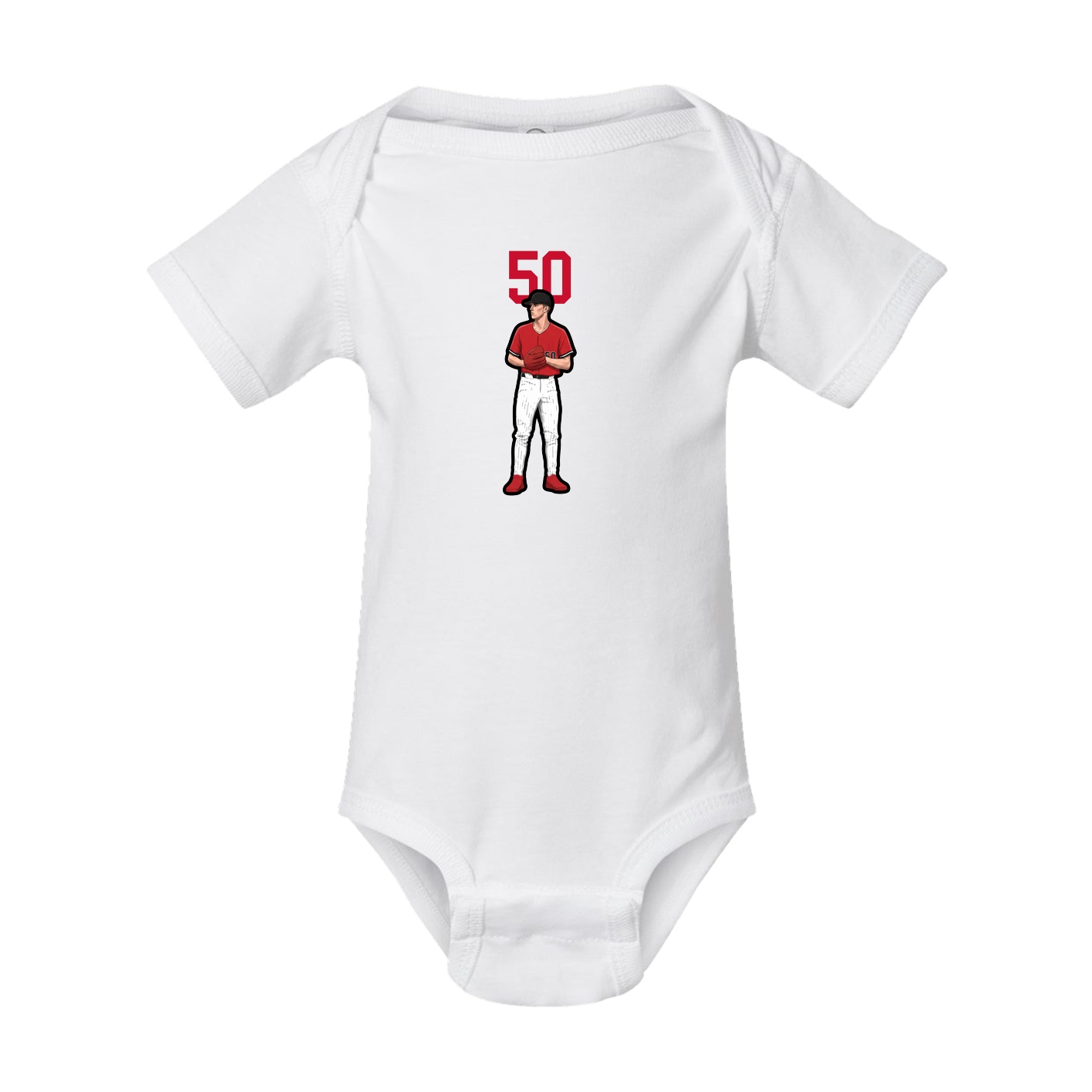 Baby Onesie — Number Top in White