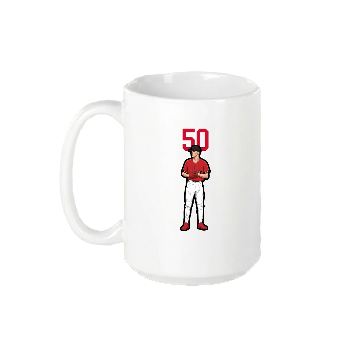15oz Coffee Mug — Number Top in White