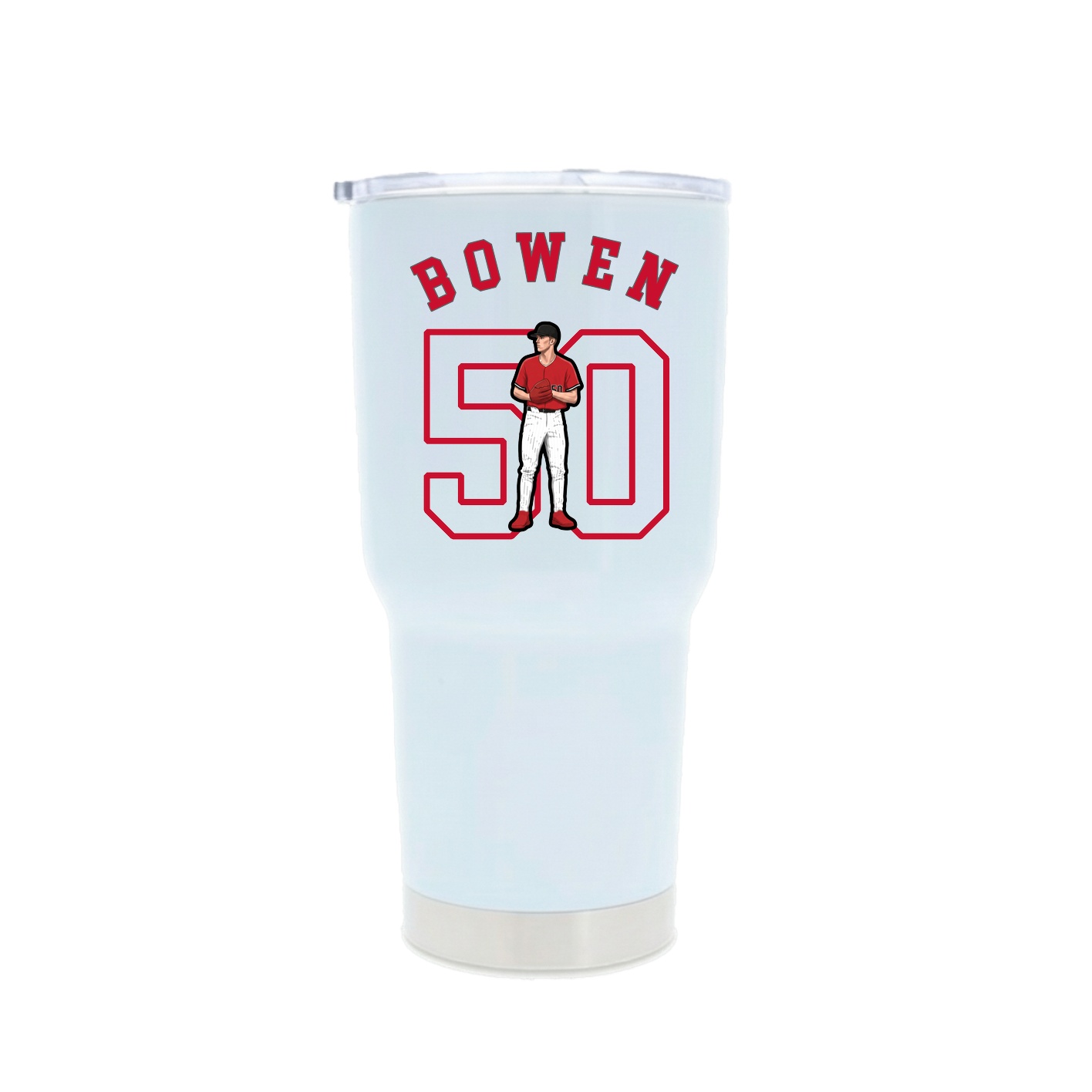 30oz Stainless Steel Tumbler — Shirsey Arch in White