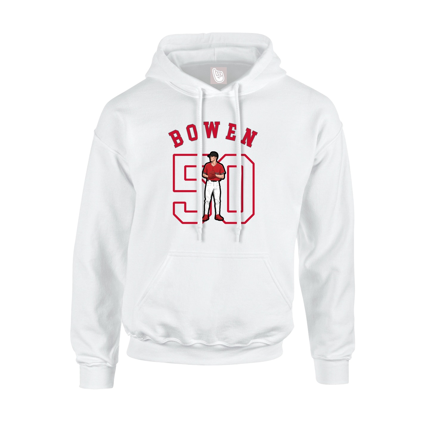 Youth Hoodie — Shirsey Arch in White
