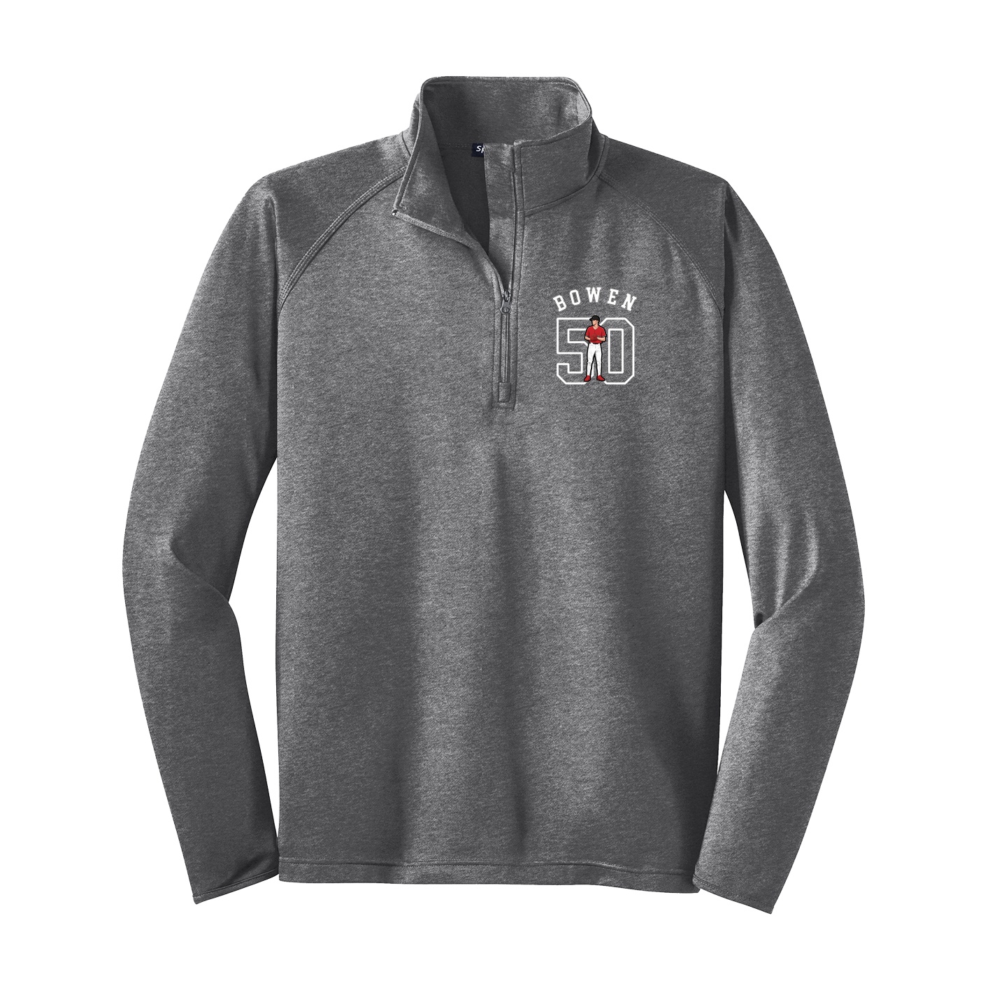 Q-Zip Pullover — Shirsey Arch in Grey