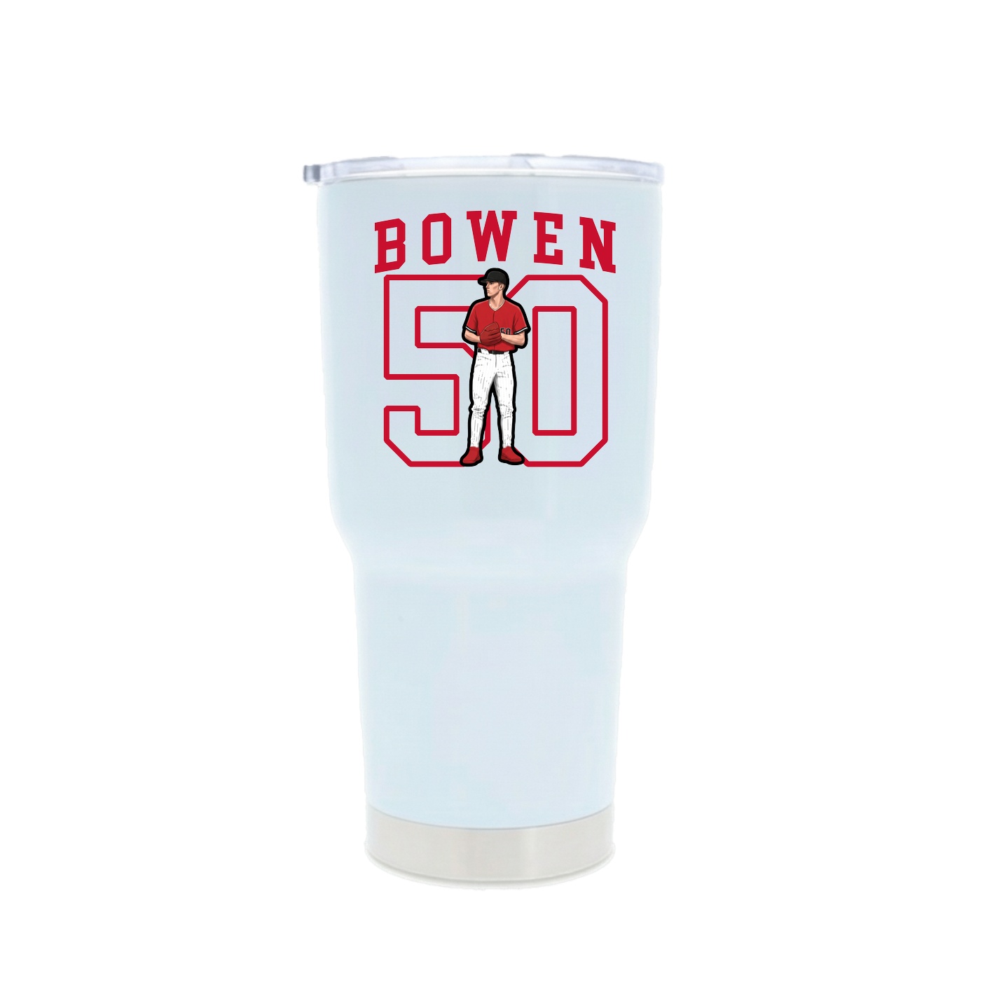 30oz Stainless Steel Tumbler — Shirsey in White